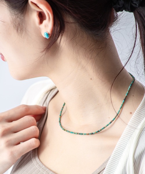 Harpo(アルポ)の「【Harpo/アルポ】 シルバー ネックレス ターコイズ NECKLACE CO237(ネックレス・レディース・ターコイズブルー・FREE)」の6枚目の写真
