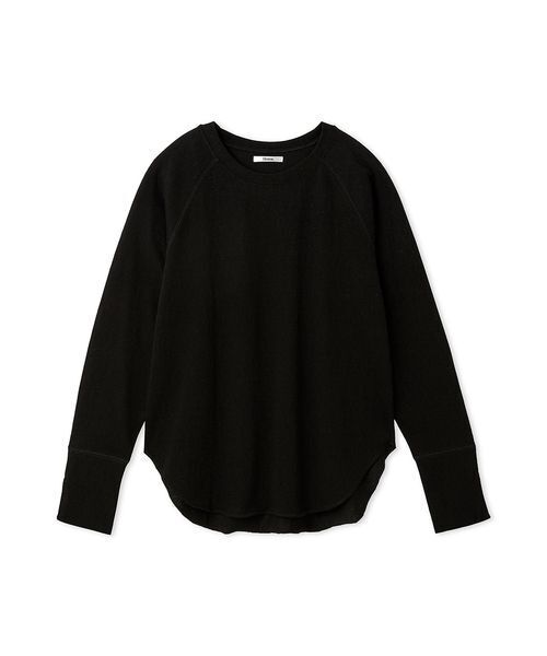 Henon.(ヘノン)の「ラグランロングTシャツ(Tシャツ/カットソー・レディース・ブラック/オフホワイト/レッド・F)」の20枚目の写真