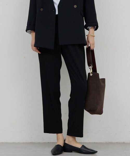 GALLARDAGALANTE（ガリャルダガランテ）の「ライトジャージーテーパードパンツ（その他パンツ・レディース・ダークブラウン/ライトグレー/ブラック・2/1/0）」の2枚目の写真