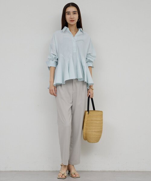 GALLARDAGALANTE（ガリャルダガランテ）の「ライトジャージーテーパードパンツ（その他パンツ・レディース・ダークブラウン/ライトグレー/ブラック・2/1/0）」の6枚目の写真