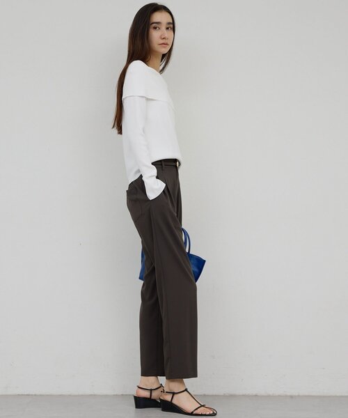 GALLARDAGALANTE（ガリャルダガランテ）の「ライトジャージーテーパードパンツ（その他パンツ・レディース・ダークブラウン/ライトグレー/ブラック・2/1/0）」の22枚目の写真