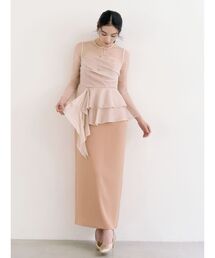 LAGUNAMOON | LADYアシンメトリーペプラムフリルドレス(ドレス)