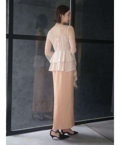 LAGUNAMOON(ラグナムーン)の「LADYアシンメトリーペプラムフリルドレス 【オケージョン】(ドレス・レディース・ブラック/サーモンピンク・SMALL/MEDIUM)」の16枚目の写真