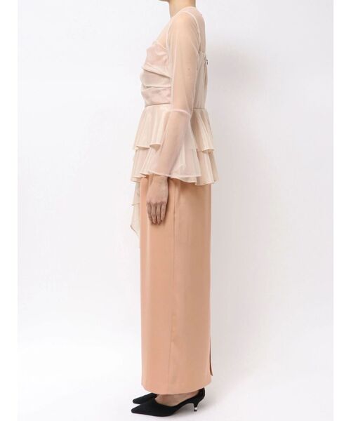 LAGUNAMOON（ラグナムーン）の「LADYアシンメトリーペプラムフリルドレス 結婚式 お呼ばれ（ドレス・レディース・ブラック/サーモンピンク・SMALL/MEDIUM）」の22枚目の写真