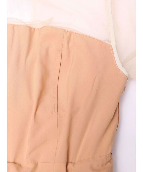 LAGUNAMOON（ラグナムーン）の「LADYアシンメトリーペプラムフリルドレス 結婚式 お呼ばれ（ドレス・レディース・ブラック/サーモンピンク・SMALL/MEDIUM）」の7枚目の写真