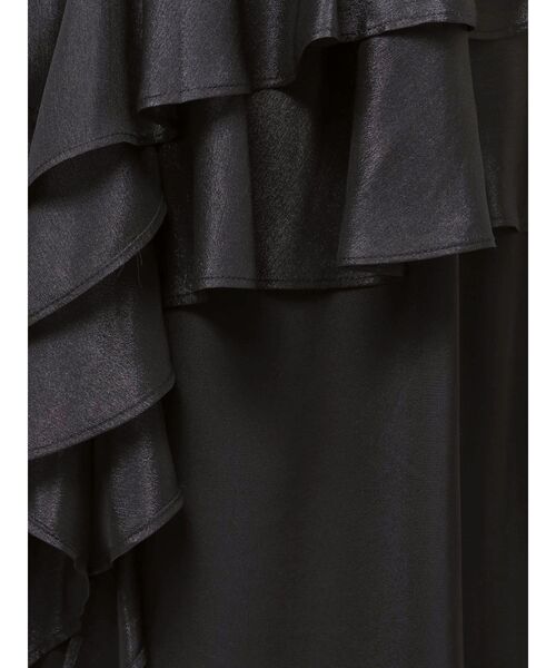 LAGUNAMOON（ラグナムーン）の「LADYアシンメトリーペプラムフリルドレス 結婚式 お呼ばれ（ドレス・レディース・ブラック/サーモンピンク・SMALL/MEDIUM）」の8枚目の写真