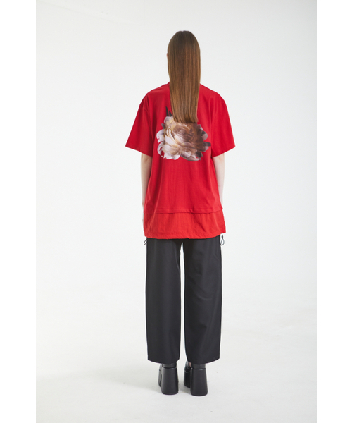 BMUETTE(ビムウィエ)の「レイヤードTシャツ - レッド(Tシャツ/カットソー・レディース・レッド・SMALL/MEDIUM/LARGE)」の3枚目の写真