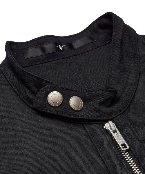 NO ID.(ノーアイディ)の「mj11369-コーティングシングルライダースJKT ジャケット(858030-404B)(ライダースジャケット・メンズ・ブラック・2/1)」の8枚目の写真