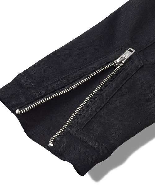 NO ID.(ノーアイディ)の「mj11369-コーティングシングルライダースJKT ジャケット(858030-404B)(ライダースジャケット・メンズ・ブラック・2/1)」の14枚目の写真