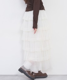 FUNALIVE（ファンアライブ）の「nohea　6段チュールティアードスカート（スカート）」