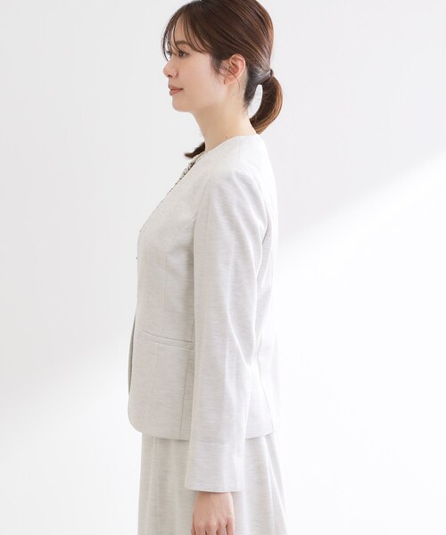 Reflect(リフレクト)の「【SS-4Lサイズ/UVカット/接触冷感】匠ジャケット/ノーカラー(ノーカラージャケット・レディース・ライトグレー/ネイビー/ネイビー系5/ブラック・17/11/09/07/05/15 /13)」の10枚目の写真
