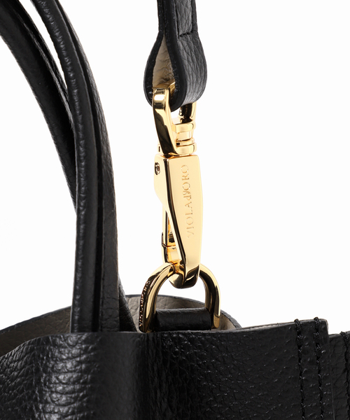 Spick & Span（スピックアンドスパン）の「《追加2》VIOLAd’ORO / ヴィオラドーロ イタリアンWフェイスレザートートバッグM（トートバッグ・レディース・ブラック/グレー・FREE）」の19枚目の写真