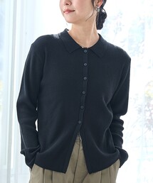 coen（コーエン）の「襟付きリブ編みカーディガン【インフルエンサー紹介アイテム】（カーディガン/ボレロ）」