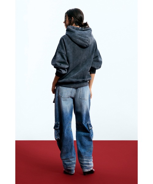 Desigual(デシグアル)の「【Desigual × EGONLAB】ウールファインゲージ オーバーサイズフーディ 90年代×ストリート 2026年春夏 新作(スウェット・レディース・ブラック・S/L)」の6枚目の写真