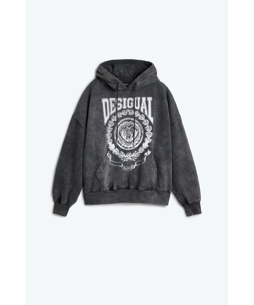 Desigual(デシグアル)の「【Desigual × EGONLAB】ウールファインゲージ オーバーサイズフーディ 90年代×ストリート 2026年春夏 新作(スウェット・レディース・ブラック・S/L)」の7枚目の写真