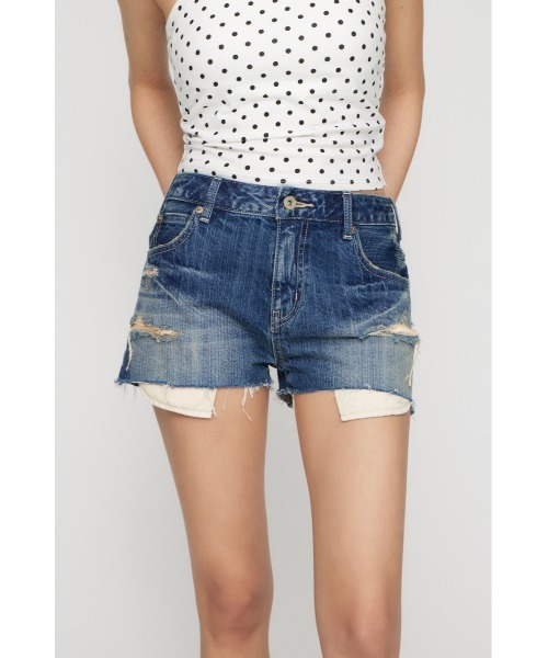 LAGUA GEM(ラグアジェム)の「CRASH COMPACT DENIM ショートパンツ(デニムパンツ・レディース・ブラック/ブルー・X-SMALL/SMALL/MEDIUM)」の5枚目の写真