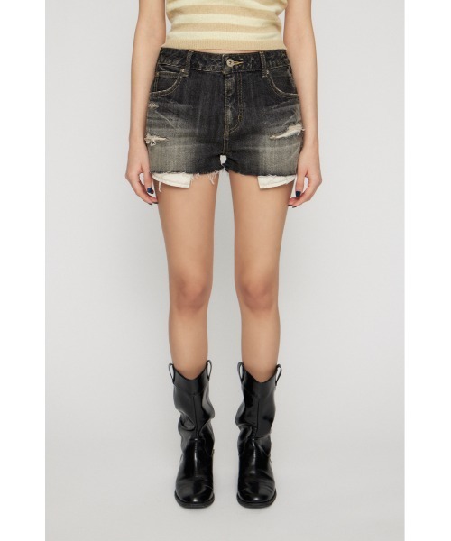 LAGUA GEM(ラグアジェム)の「CRASH COMPACT DENIM ショートパンツ(デニムパンツ・レディース・ブラック/ブルー・X-SMALL/SMALL/MEDIUM)」の13枚目の写真