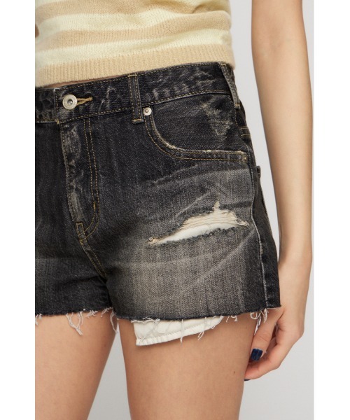 LAGUA GEM(ラグアジェム)の「CRASH COMPACT DENIM ショートパンツ(デニムパンツ・レディース・ブラック/ブルー・X-SMALL/SMALL/MEDIUM)」の16枚目の写真