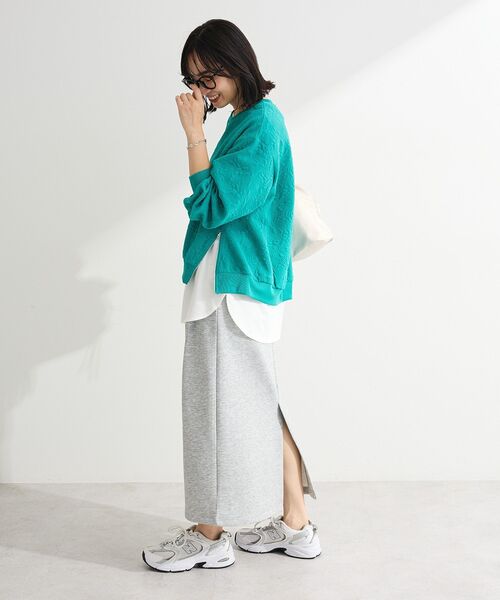Green Parks(グリーンパークス)の「フラワーフクレジャカードプルオーバー(Tシャツ/カットソー・レディース・グリーン/グレー/オフホワイト・FREE)」の6枚目の写真
