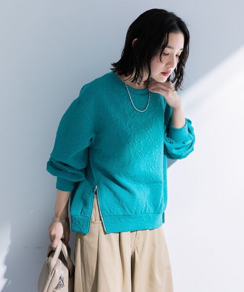 Green Parks(グリーンパークス)の「フラワーフクレジャカードプルオーバー(Tシャツ/カットソー・レディース・グリーン/グレー/オフホワイト・FREE)」の13枚目の写真