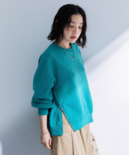 Green Parks(グリーンパークス)の「フラワーフクレジャカードプルオーバー(Tシャツ/カットソー・レディース・グリーン/グレー/オフホワイト・FREE)」の14枚目の写真