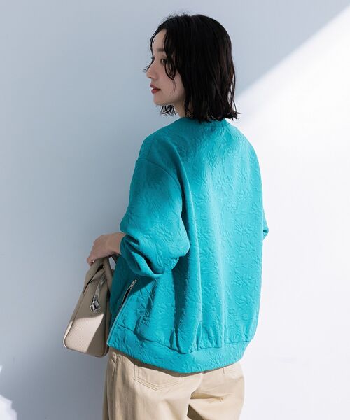 Green Parks(グリーンパークス)の「フラワーフクレジャカードプルオーバー(Tシャツ/カットソー・レディース・グリーン/グレー/オフホワイト・FREE)」の15枚目の写真
