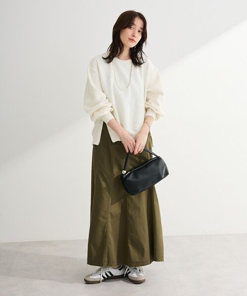 Green Parks(グリーンパークス)の「フラワーフクレジャカードプルオーバー(Tシャツ/カットソー・レディース・グリーン/グレー/オフホワイト・FREE)」の19枚目の写真
