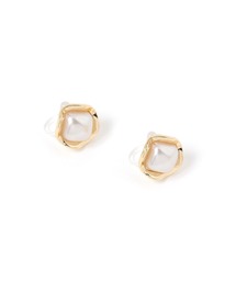 スクエアパールノンホールピアス / 644525