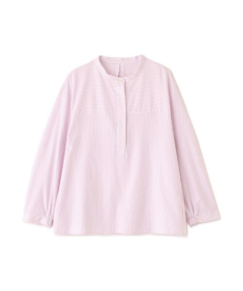 human woman(ヒューマンウーマン)の「◆【ウォッシャブル】鹿の子ジャージーバンドカラープルオーバー(Tシャツ/カットソー・レディース・パープル系その他4/ブルー/ダークインディゴブルー・MEDIUM)」の5枚目の写真