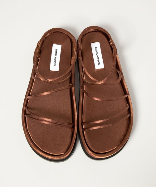 EMMEL REFINES(エメルリファインズ)の「<EMMEL REFINES>EM サテンチューブ フラット サンダル(サンダル・レディース・ブラック/ケリーグリーン/オレンジ系その他・L/M/S)」の6枚目の写真