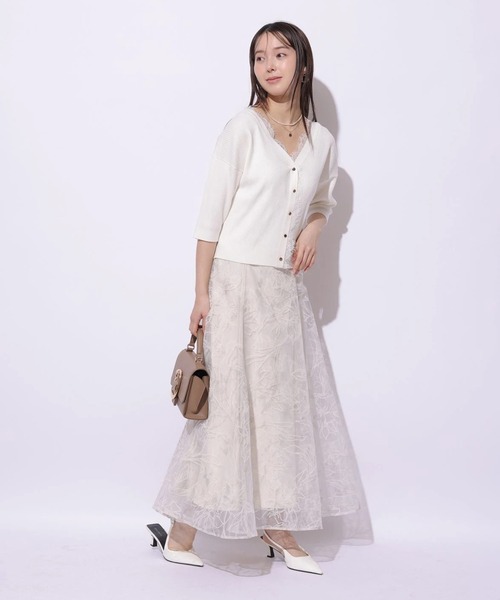 Mystrada（マイストラーダ）の「ネリナフロッキースカート（スカート・レディース・ライトブルー/ピンク/ベージュ・38/36/34）」の2枚目の写真