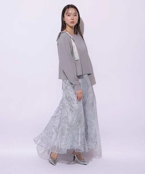 Mystrada（マイストラーダ）の「ネリナフロッキースカート（スカート・レディース・ライトブルー/ピンク/ベージュ・38/36/34）」の3枚目の写真