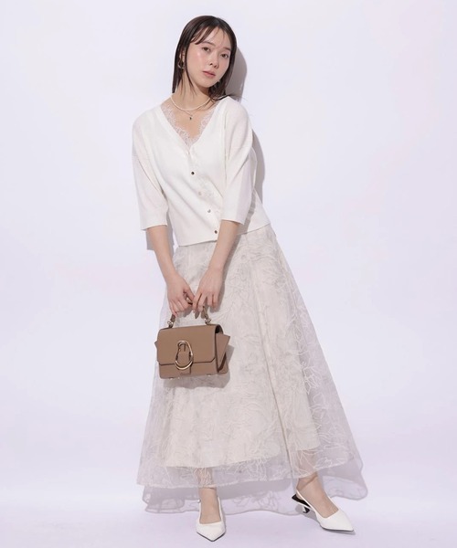 Mystrada（マイストラーダ）の「ネリナフロッキースカート（スカート・レディース・ライトブルー/ピンク/ベージュ・38/36/34）」の6枚目の写真