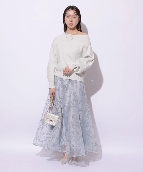 Mystrada（マイストラーダ）の「ネリナフロッキースカート（スカート・レディース・ライトブルー/ピンク/ベージュ・38/36/34）」の10枚目の写真