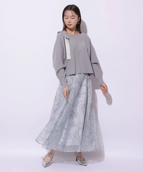 Mystrada（マイストラーダ）の「ネリナフロッキースカート（スカート・レディース・ライトブルー/ピンク/ベージュ・38/36/34）」の13枚目の写真