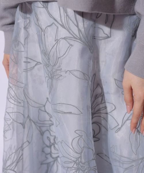 Mystrada（マイストラーダ）の「ネリナフロッキースカート（スカート・レディース・ライトブルー/ピンク/ベージュ・38/36/34）」の15枚目の写真