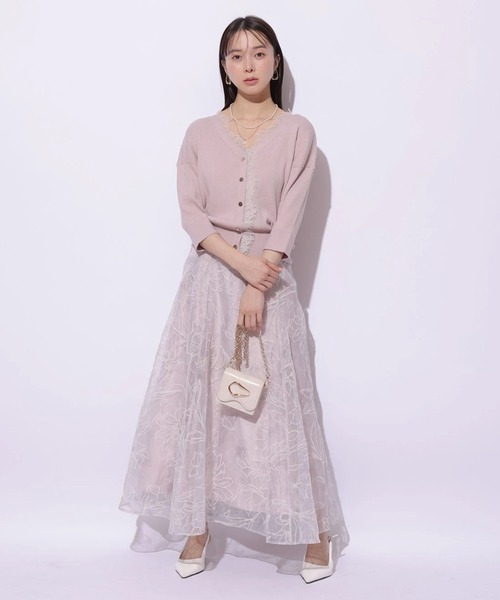 Mystrada（マイストラーダ）の「ネリナフロッキースカート（スカート・レディース・ライトブルー/ピンク/ベージュ・38/36/34）」の16枚目の写真