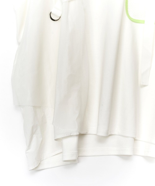 AULA AILA（アウラアイラ）の「メッシュポケットトップス（Tシャツ/カットソー・レディース・ネイビー/オフホワイト/ブラック・0）」の16枚目の写真