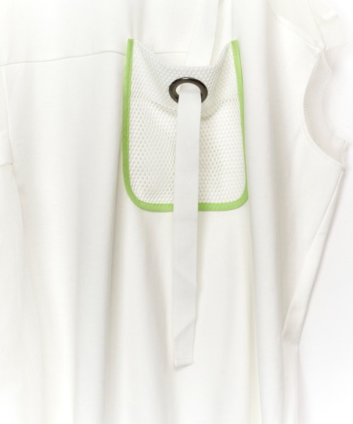 AULA AILA（アウラアイラ）の「メッシュポケットトップス（Tシャツ/カットソー・レディース・ネイビー/オフホワイト/ブラック・0）」の17枚目の写真