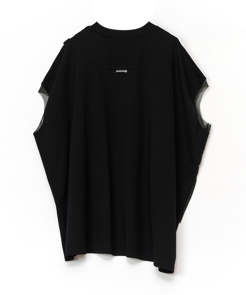 AULA AILA（アウラアイラ）の「メッシュポケットトップス（Tシャツ/カットソー・レディース・ネイビー/オフホワイト/ブラック・0）」の5枚目の写真