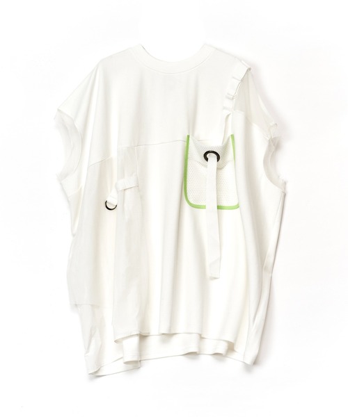 AULA AILA（アウラアイラ）の「メッシュポケットトップス（Tシャツ/カットソー・レディース・ネイビー/オフホワイト/ブラック・0）」の20枚目の写真