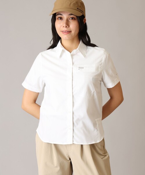 Columbia(コロンビア)の「UVカット Columbia/ シルバーリッジユーティリティII ショートスリーブ シャツ /コロンビア(シャツ/ブラウス・レディース・ブルー/ホワイト/ベージュ/グリーン・M/XL/S/L)」の3枚目の写真