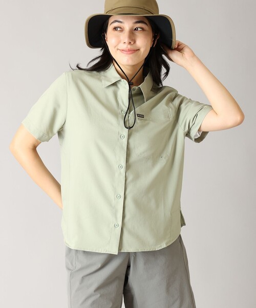 Columbia(コロンビア)の「UVカット Columbia/ シルバーリッジユーティリティII ショートスリーブ シャツ /コロンビア(シャツ/ブラウス・レディース・ブルー/ホワイト/ベージュ/グリーン・M/XL/S/L)」の4枚目の写真