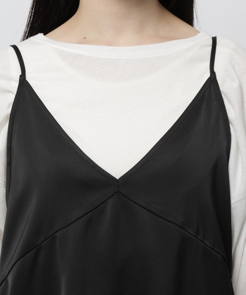 niko and...（ニコアンド）の「レーストリムキャミソール（チュニック・レディース・ブラック/チャコール/クリーム・FREE）」の21枚目の写真