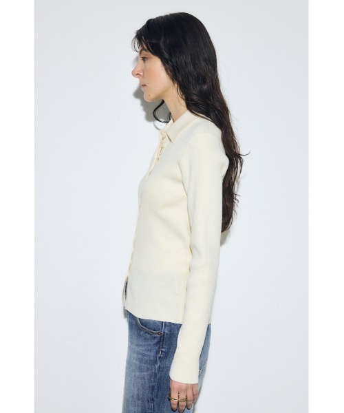 AZUL by moussy（アズールバイマウジー）の「エリツキリブニット（ニット/セーター・レディース・アイボリー/ライトブルー/ネイビー/ライトグレー・FREE）」の5枚目の写真