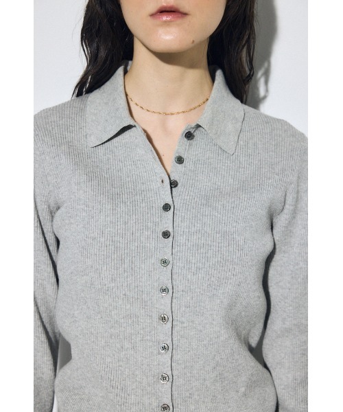 AZUL by moussy（アズールバイマウジー）の「エリツキリブニット（ニット/セーター・レディース・アイボリー/ライトブルー/ネイビー/ライトグレー・FREE）」の19枚目の写真