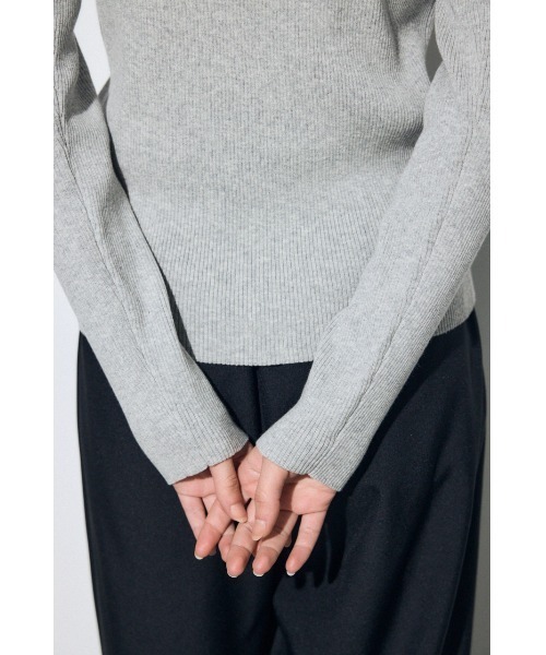 AZUL by moussy（アズールバイマウジー）の「エリツキリブニット（ニット/セーター・レディース・アイボリー/ライトブルー/ネイビー/ライトグレー・FREE）」の22枚目の写真