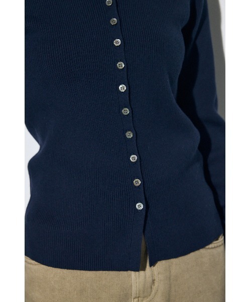 AZUL by moussy（アズールバイマウジー）の「エリツキリブニット（ニット/セーター・レディース・アイボリー/ライトブルー/ネイビー/ライトグレー・FREE）」の9枚目の写真