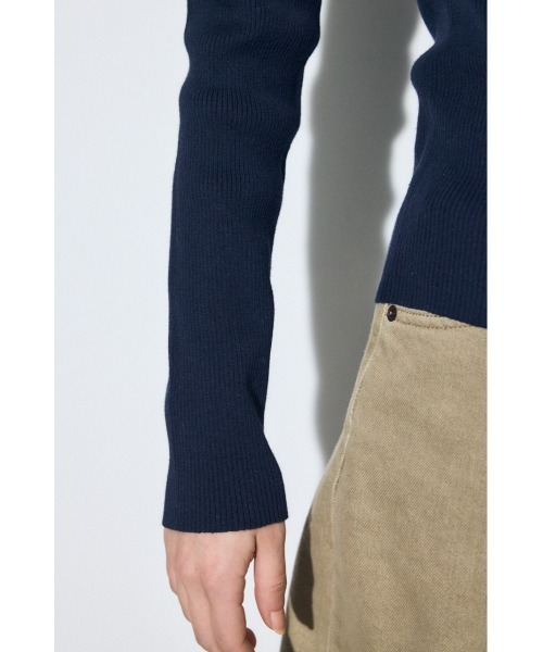 AZUL by moussy（アズールバイマウジー）の「エリツキリブニット（ニット/セーター・レディース・アイボリー/ライトブルー/ネイビー/ライトグレー・FREE）」の10枚目の写真