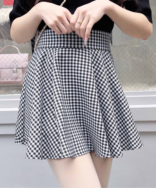 INGNI（イング）の「バックリボンチェック柄フレアスカパン（スカート・レディース・ブラック系その他3/ブラック系/ピンク系1・FREE）」の13枚目の写真